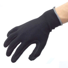 NMSAFETY black nylon shell palm coated sandy finish nitrile glove